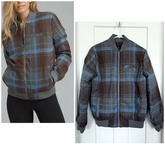Prana Jackets & Blazers - prAna Plaid Puffer Jacket – Blue/Brown – Size Small – NWOT